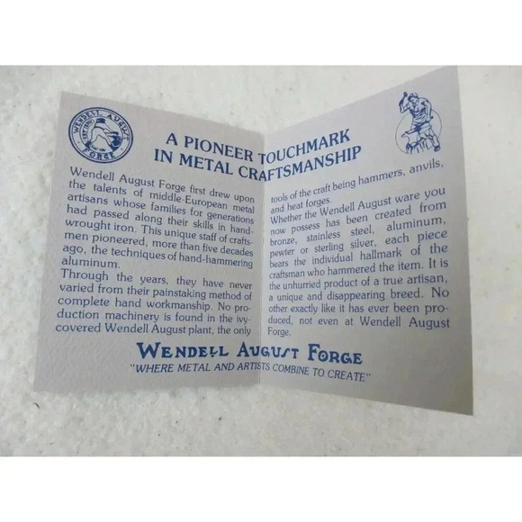 WENDELL AUGUST FORGE Aluminum Dish Handmade Duck Motif Coaster Hand Forged metal - Picture 4 of 8